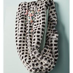 Anthropologie embellished lattice faux fur cowl